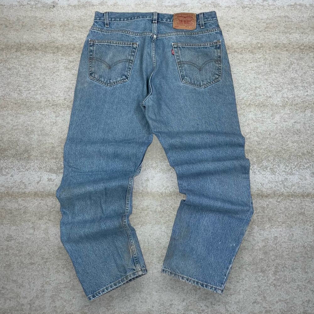 Vintage 90s Levis Jeans 505 38x32 Regular Straight Fit Light Wash Paper Tag
